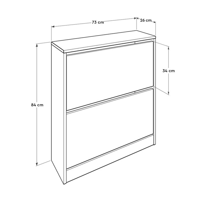 Hanah Home Zapatero SHC-520-BB-1 Blanco 73x84x26 cm